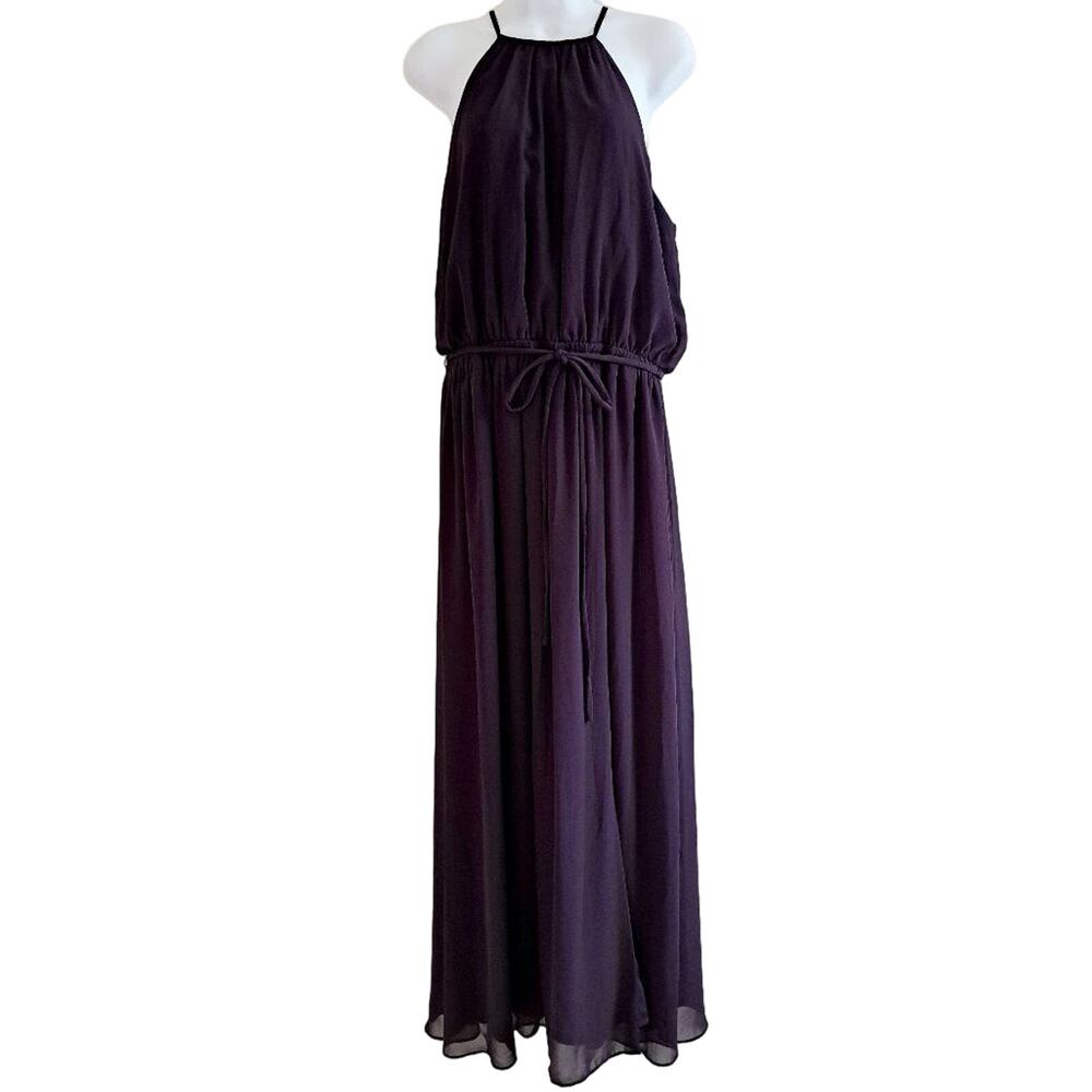 Bill Levkoff Halter Top Chiffon Dress